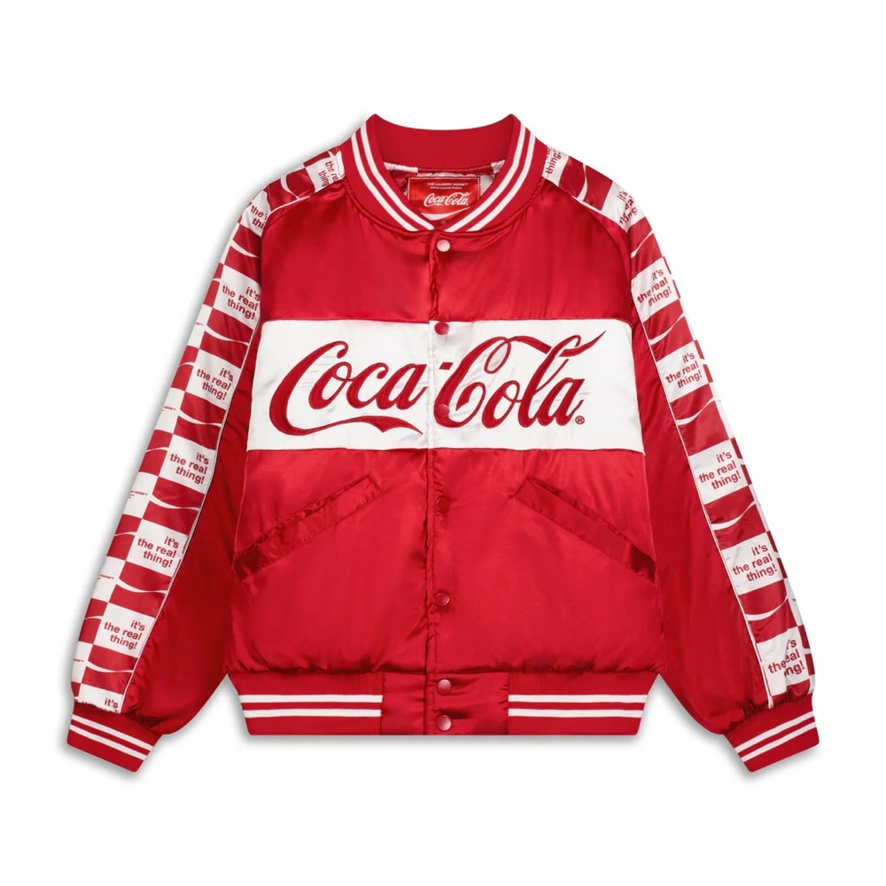 NWT  The Laundry Room - Team Coca Cola - Stadium Jacket - Red & Black & White